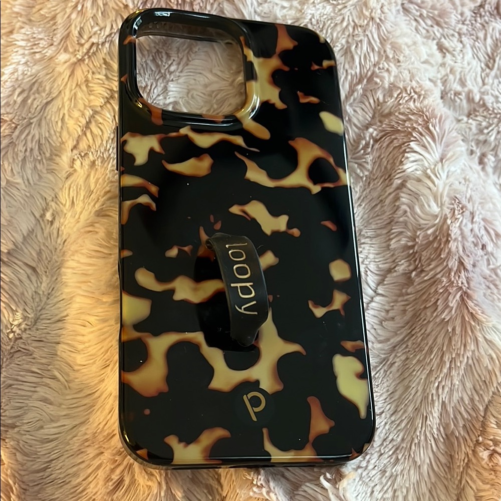 iPhone 16 Pro Max: Loopy Case Brown Tortoise Shell Protective iPhone Case
